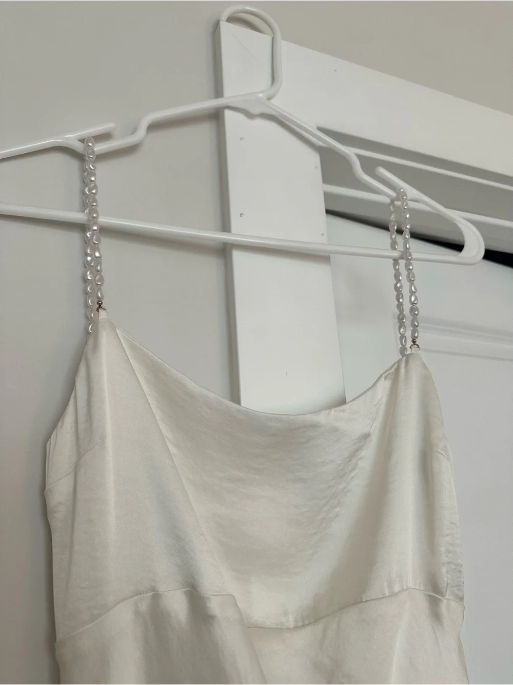 Abercrombie & Fitch Faux Pearl Strap Maxi Dress